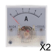 2 Mini DC Analog Panel Amp Meter Current Panel Ammeter 91C4