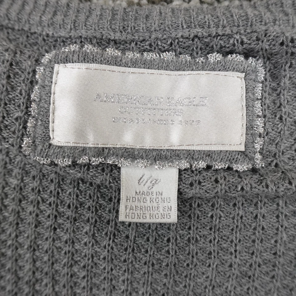 VTG American Eagle Cardigan Womens L Gray Sweater Babydoll Top Bella Swan Y2K - Image 3 of 4