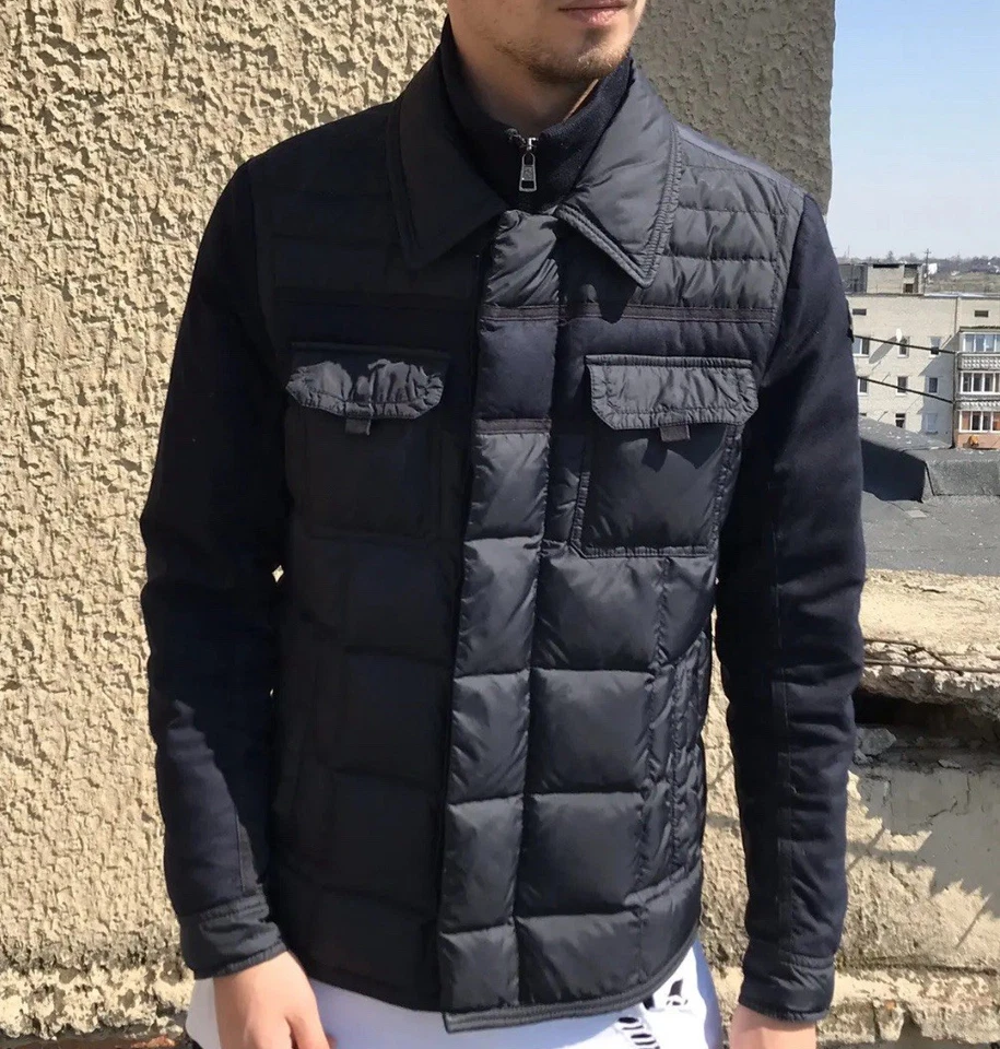 Vintage Moncler Down Jacket Blais Giubbotto Blue Wool/Nylon size 2 - Image 2 of 4