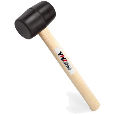 Versatile Rubber Mallet - 8oz, Wood Handle