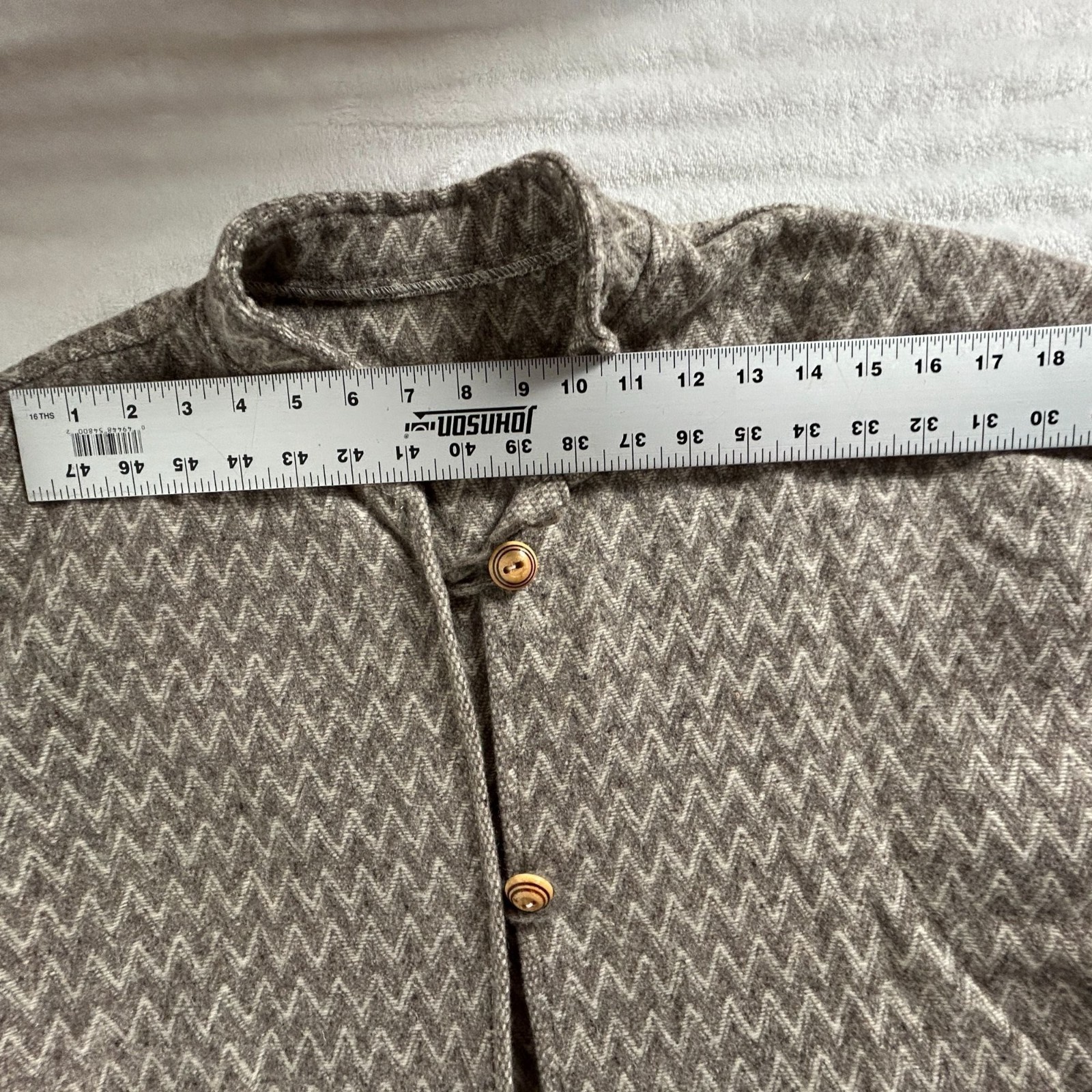 Women's Chevron Patterned Button Front Cape Ponch… - image 3