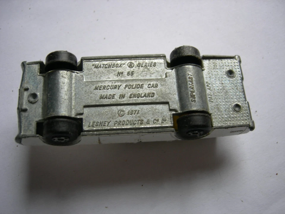 Matchbox Mercury Police Car 1971 Serie No55 Made In England - Bild 4 von 4