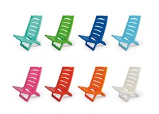 Sedia Camping Spiaggia Pieghevole Spiaggina Portatile Plastica Mod. Linosa