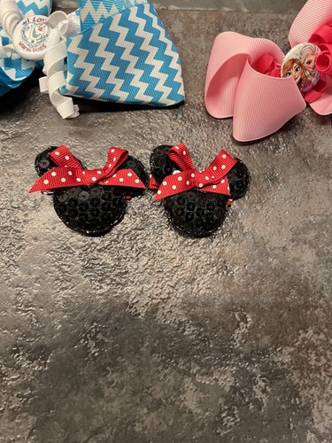 Girls Disney Novelty Hair Bows Headband Hair Clip Lot Of 21 - Picture 12 of 12