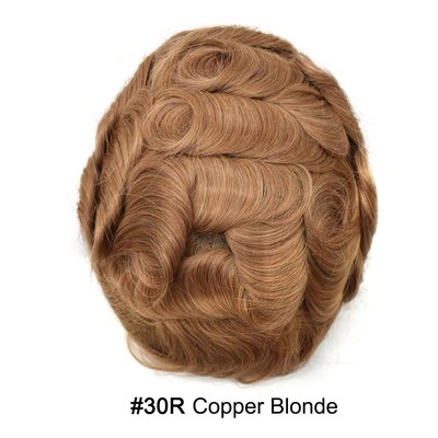 Full Poly Skin Mens Toupee Injected PU Human Hair Toupee Replacement Wig for Men