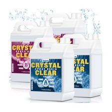 Epoxy Resin 4 Gallon, Upgraded Crystal Clear Resin Epoxy Food Safe, Self Leve...