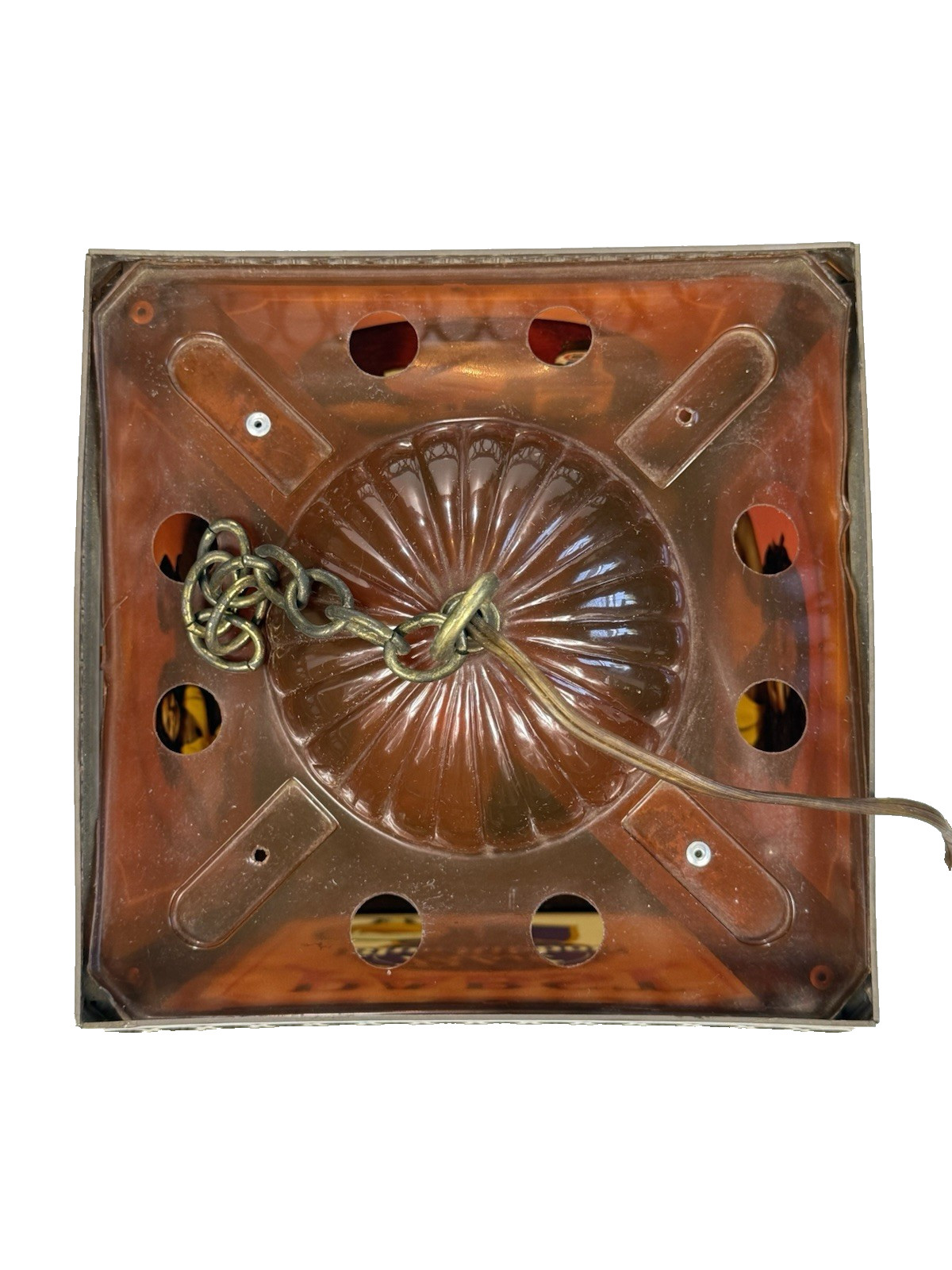 1960s Pabst Blue Ribbon Beer Rotating Hanging 4 Sided Light Motion Sign PBR