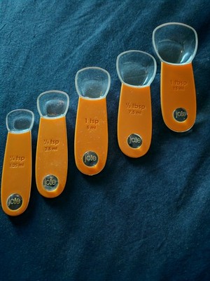 Jo!e 5er Set Messlöffel Orange Retro Kochgeschirr Quadratisch Full Set