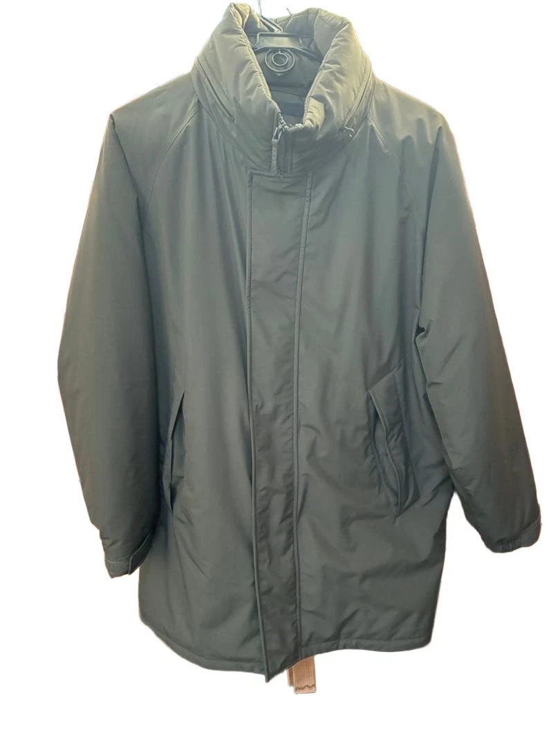 Olive Green Down Puffer Jacket Warm Lightweight Winter Coat