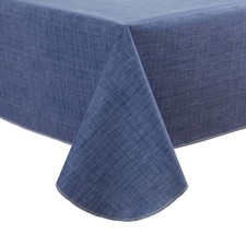 Vinyl Tablecloth with Flannel Backing Rectangle Waterproof Oil-Proof Plastic ...