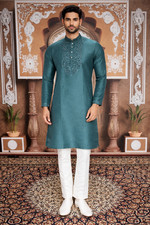 Men Kurta Set Pakistani Kurta Pyjama Indian Suits Wedding Party Groom Sherwani
