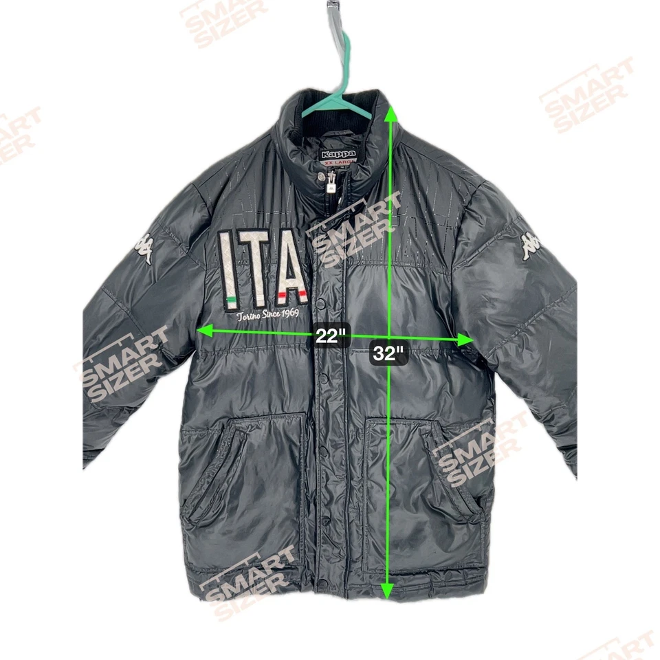 Chaqueta acolchada Kappa ITA Italia negra XXL - Abrigo de invierno Torino Heritage ropa de calle Foto 2 de 4