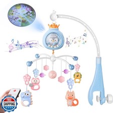 Crib Mobile with Music and Lights, Mobiles for Cribs, Baby Nursery Space Port