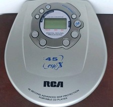 RCA RP-2365B Silver Portable Compact Discman CD Player 45 Seconds ESP Tested 