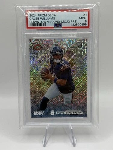 2024 Prizm Deca Caleb Williams Rookie Downtown Bound Mojo Prizm /30 PSA 9 #1 RC