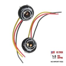 2 PCS 1157 LED Bulb Socket Plug, Waterproof Turn Signal Light Socket, BAY15D