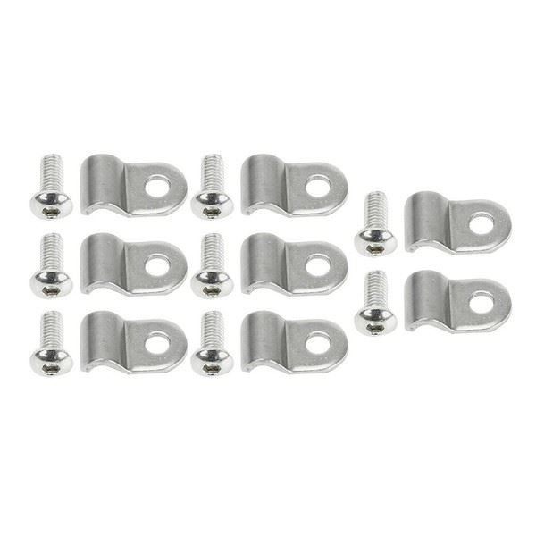 16-Teilig Bremsleitung Halter Mit Schrauben Edelstahl 316 FüR 3 16 Zoll Rohr-image