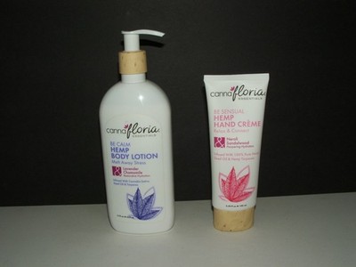 NEW CANNAFLORIA ESSENTIALS HEMP BODY LOTION 12 OZ & HAND CREME CREAM 3.38 OZ LOT