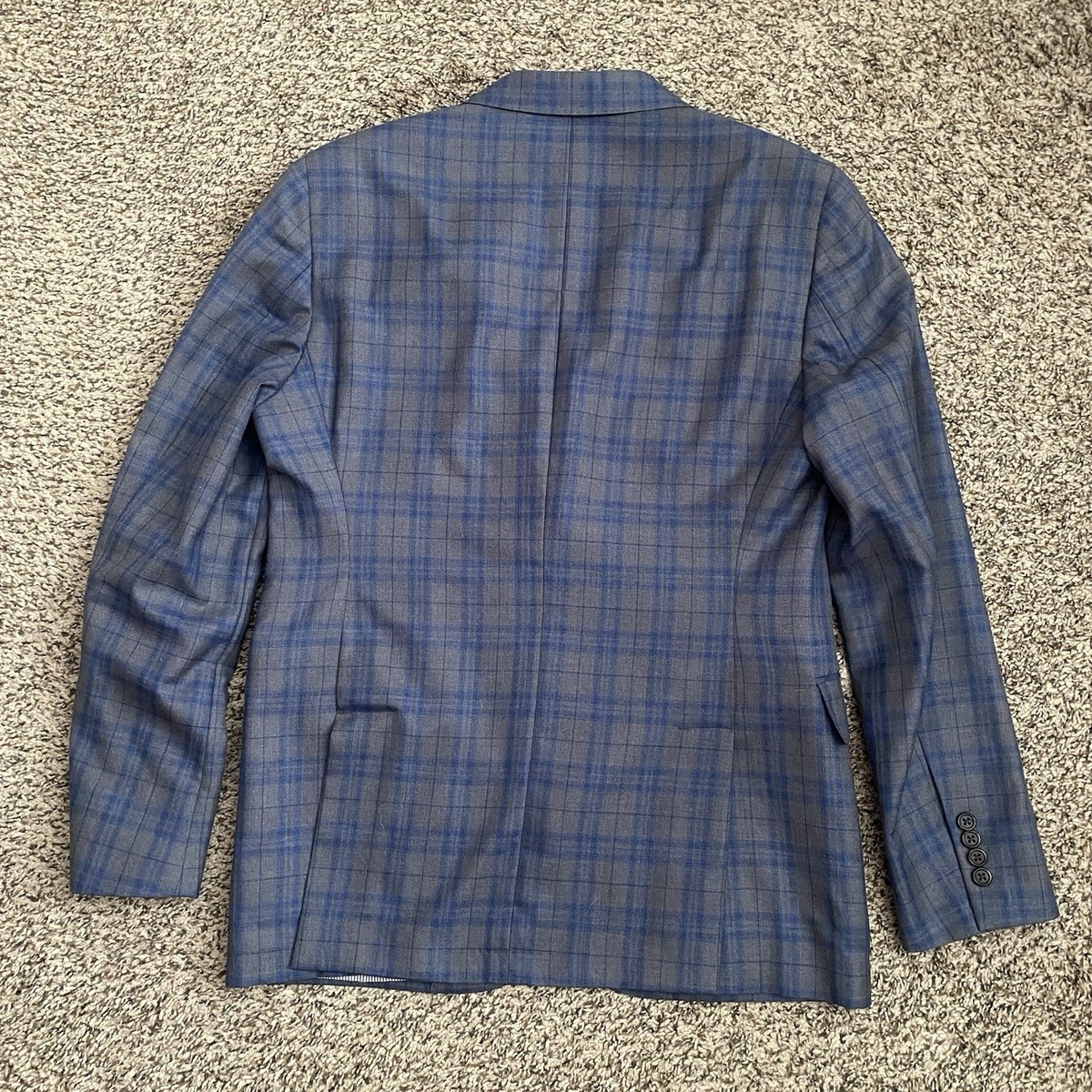 Todd Snyder Gray Blue Plaid Two Button Sports Coat Blazer Mayfair