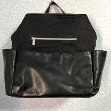 Beis Backpack Black Diaper Bag Laptop Carryon Vegan Missing Pad and Long Strap