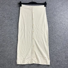 Melrose and Market Skirt Womens XS Button Front Midi Soft, Stretchy Casual