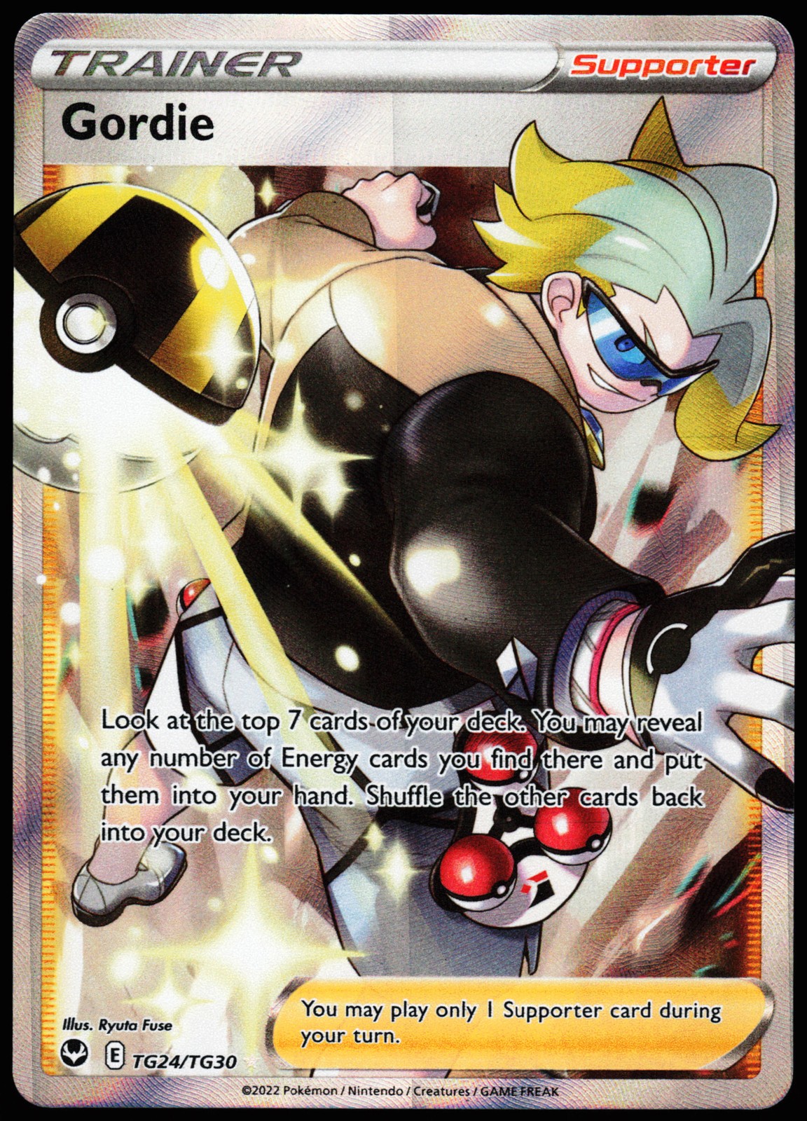 Pokemon Card - Gordie Silver Tempest TG24/TG30 Ultra Rare