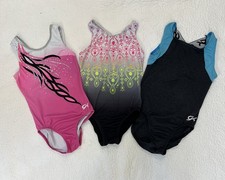 3 GK Gymnastic Leotards 2 Child Medium And 1 Child Lg -1 Is Simone Biles