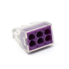 50pcs 6 Port Pushin Electrical Wire Connector Pct106 Quick Connection Terminal C