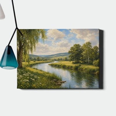 Countryside Landscape Canvas Print Classical Rural Nature Scene