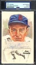 Joe Cronin PSA DNA Coa Signed Perez Steele Postcard Cut Autograph