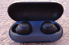 SONY WF-C710N/B WIRELESS BLUETOOTH STEREO EARBUDS TESTED WORKING W/CASE