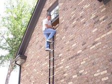 Pearl P325 Protected Permanent Escape Ladder Three Story In Wall Wood Door NEW