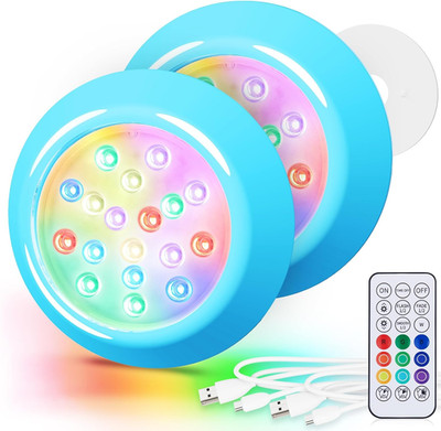 Lylmle Magnetische LED Poollicht Für Aufstellpools,15Cm RGBW Unterwasser Led Poo
