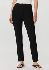 NWT Quince Ultra Stretch Ponte Straight Leg Pants Womens L Tall 30" Black