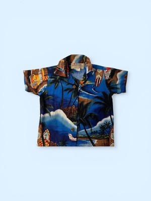 Vintage Baby Royal Hawaiian Creations Shirt Size 6 Months Vacation Surf Palms