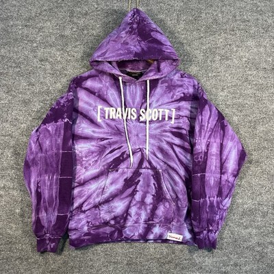 Travis Scott x Diamond Supply Hoodie Purple Tie Dye Mens Small Cactus Jack RARE