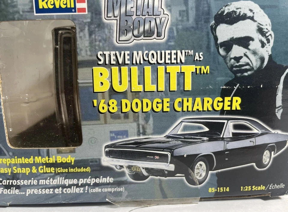 Dodge Charger R/T 1968 Steve McQueen Bullitt Revell 1:25 raro dueño original *LEER* Foto 3 de 4