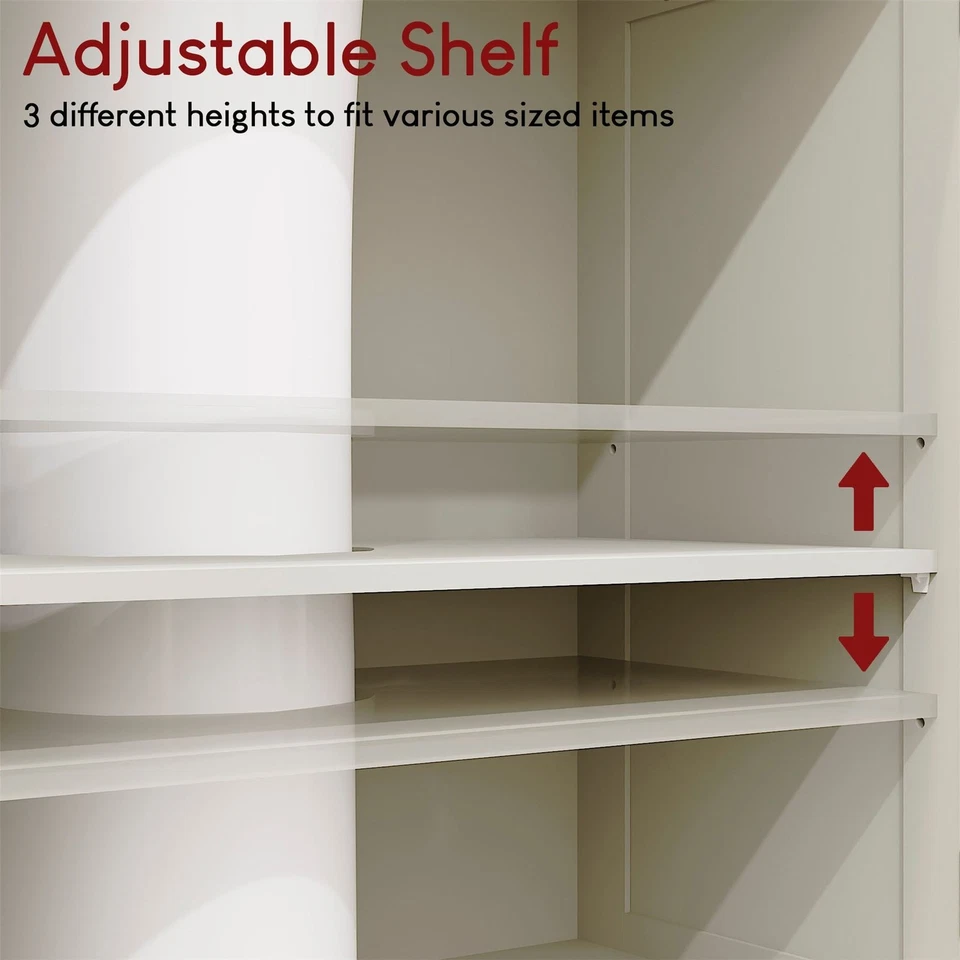 Priano Sink Cabinet Vanity Under Basin Bathroom Kitchen Grey Storage Furniture - Image 4 of 4