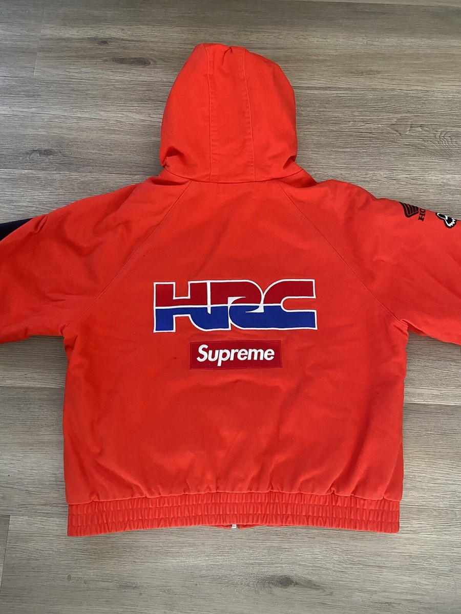 Supreme Honda Fox Racing Puffy Zip Up Hooded Jacket FW19