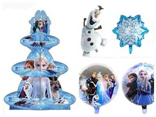 Frozen Elsa Princesa Suministros de Fiesta Decoración de Cumpleaños 7 Globos Soporte para Cupcakes