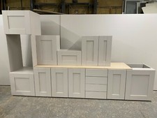 NEW Cashmere Shaker Woodgrain Medium Kitchen & Matching Units - BLUM Soft Close!