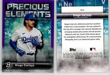 Diego Cartaya 2023 Bowman Platinum Precious Elements Purple /250 Dodgers