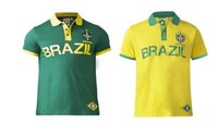 D555 Brazil Football Polo Shirt (Silva)