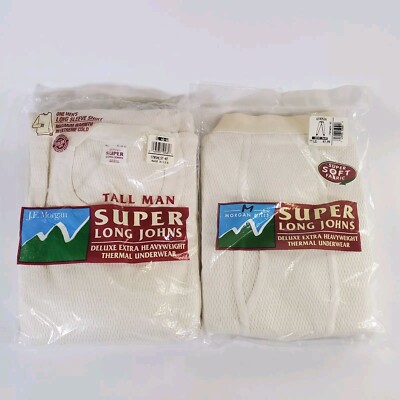 Morgan Mills Super Long Johns New Sealed VTG XL Top L Bottoms  Thermal Set