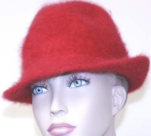 ladies red trilby hats