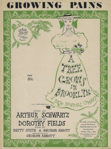 Shirley Booth "A TREE GROWS IN BROOKLYN" Dorothy Fields '51 Broadway Sheet Music - Picture 1 of 3