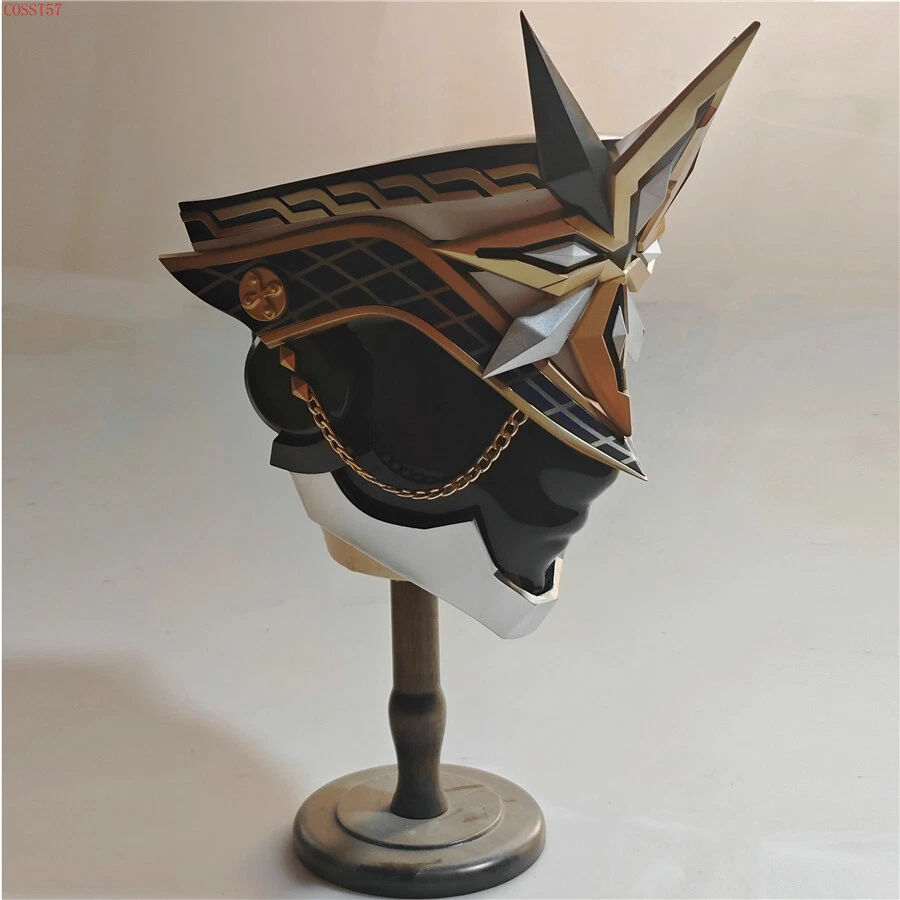 Fatui Executive Captain II Capitano Game Cosplay Helmet Mask FRP Props Headwear - Image 2 of 4