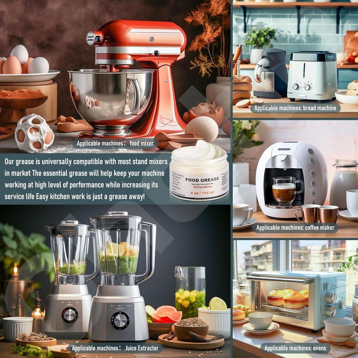 Graisse Alimentaire Pour Robot KitchenAid - 200 G, Certifiée ISO - Entretien Engrenages