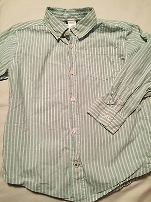 Chemise à Manches Longues Gymboree Pour Garçon – Taille 5 – Verte – Occasion En Très Bon état – Boutonnage Classique