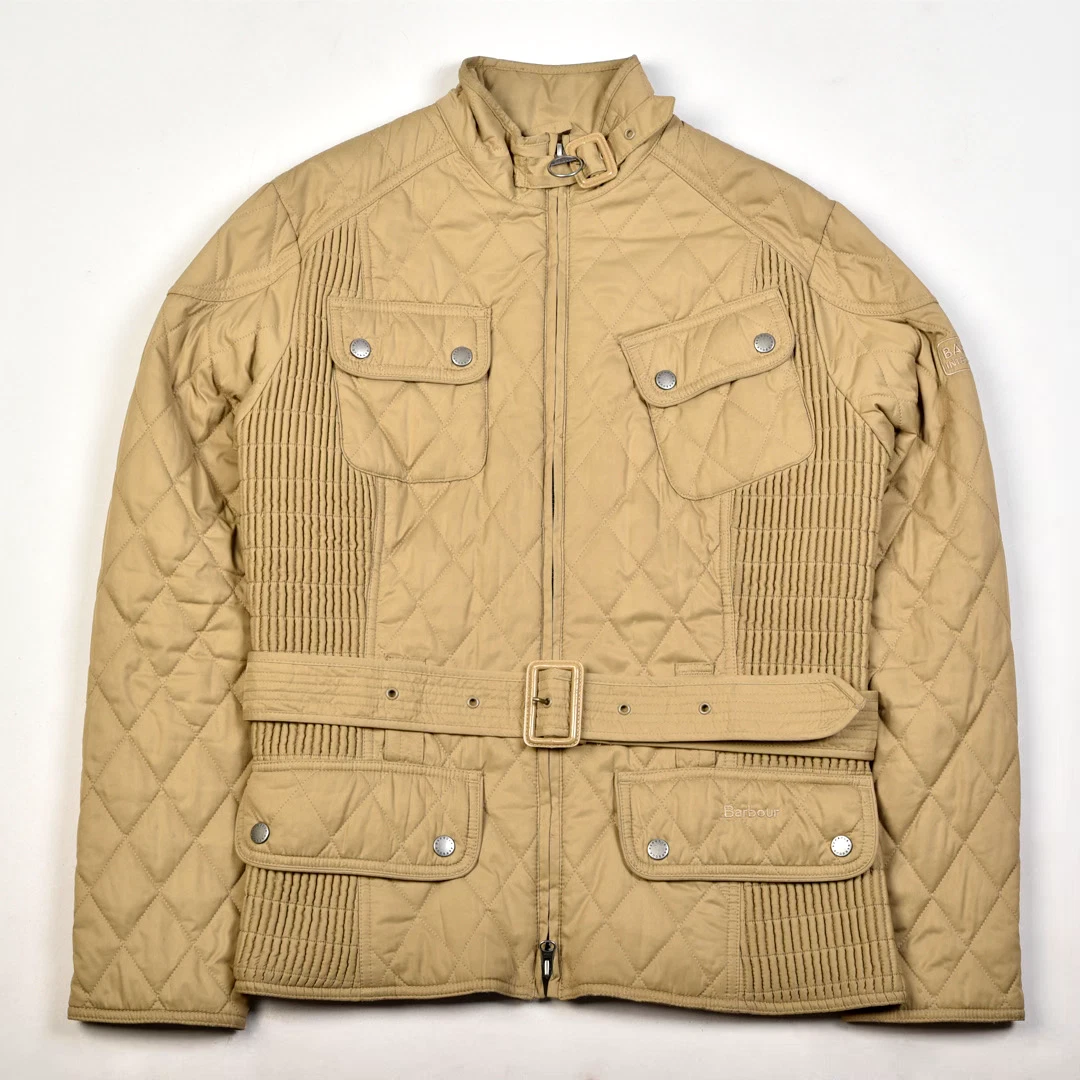 Barbour quilted biker jacket cheap